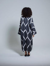 Load image into Gallery viewer, Belted 100% Silk Maxi Kimono "Mystical Midnight"