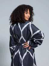 Load image into Gallery viewer, 85% Silk Handmade Short Kimono "Mystical Midnight"