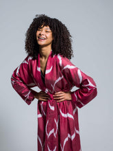 Load image into Gallery viewer, Belted 85% Silk Maxi Kimono "Pure Passion"
