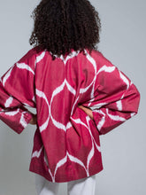 Load image into Gallery viewer, Belted 85 % Silk Short Jacket "Pure Passion"
