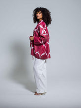 Load image into Gallery viewer, Belted 85 % Silk Short Jacket "Pure Passion"