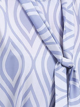 Load image into Gallery viewer, blue lavender silk ikat blouse