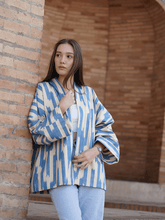 Load image into Gallery viewer, 100% Cotton Short Kimono "Cote d'Azur"