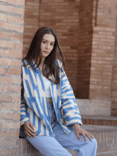 Load image into Gallery viewer, 100% Cotton Short Kimono "Cote d'Azur"