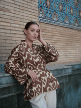 Load image into Gallery viewer, 100% Cotton mini Kimono "Chocolate Soul"