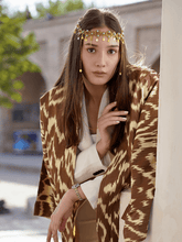 Load image into Gallery viewer, 100% Cotton Maxi Kimono "Chocolate Soul"