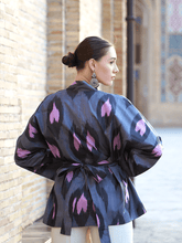 Load image into Gallery viewer, 85% Silk Mini Kimono "Passionate Heart"