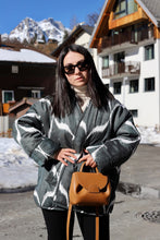 Load image into Gallery viewer, 85% Silk Quilted Jacket "Mystical Midnight"