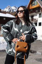 Load image into Gallery viewer, 85% Silk Quilted Jacket "Mystical Midnight"