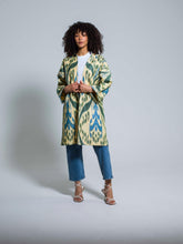 Load image into Gallery viewer, Midi 100% Cotton Kimono "Northen Lights"