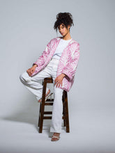 Load image into Gallery viewer, 85% Silk 15% Cotton Lightweight Quilted Jacket "Imperial Lily"