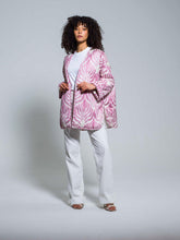 Load image into Gallery viewer, 85% Silk 15% Cotton Lightweight Quilted Jacket "Imperial Lily"