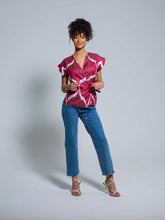 Load image into Gallery viewer, 85% Silk Wrapped Blouse "Pure Passion"