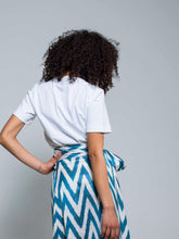 Load image into Gallery viewer, 85% Silk Wrapped Ikat Skirt