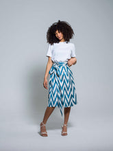 Load image into Gallery viewer, 85% Silk Wrapped Ikat Skirt