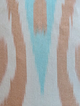 Load image into Gallery viewer, beige-blue-ikat-pillow
