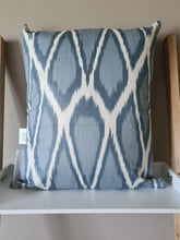 Load image into Gallery viewer, blue-ikat-pillow