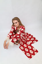 Load image into Gallery viewer, 85% Silk 15% Cotton Kimono “Be My Valentine”
