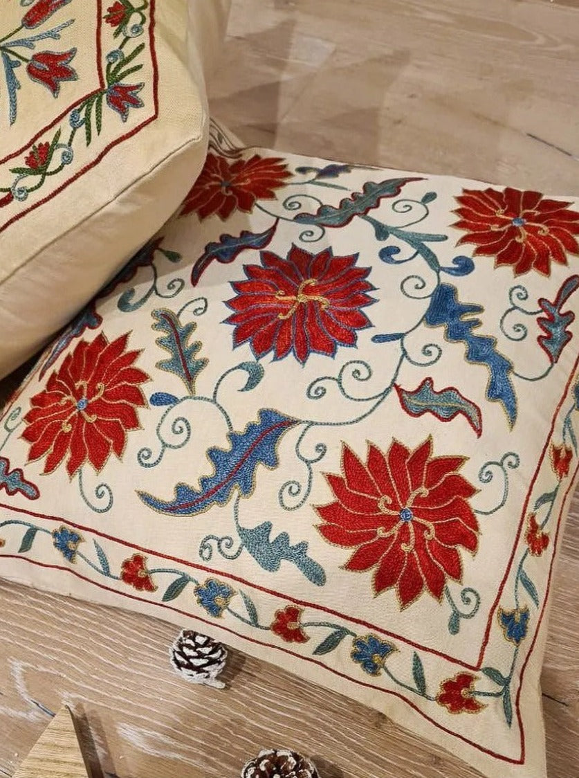 Uzbek Handmade Suzani Cushion Cover
