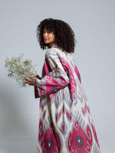 Load image into Gallery viewer, Belted 100% Cotton Maxi Kimono &quot;Blooming Orchid&quot;
