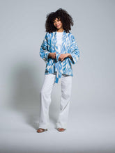 Load image into Gallery viewer, Belted 100% Short Cotton Jacket &quot; Summer Breeze&quot;
