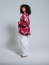 Load image into Gallery viewer, Belted 85 % Silk Short Jacket &quot;Pure Passion&quot;
