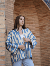 Load image into Gallery viewer, 100% Cotton Short Kimono &quot;Cote d&#39;Azur&quot;
