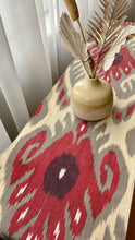 Load image into Gallery viewer, 100% Cotton Ikat Table Runner &quot;Blooming Orchid&quot;
