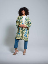 Load image into Gallery viewer, Midi 100% Cotton Kimono &quot;Northen Lights&quot;

