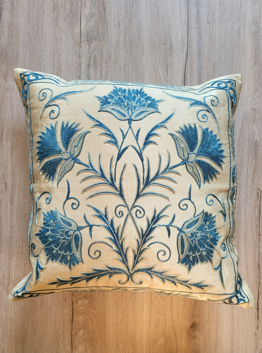Handmade Embroidered Silk Suzani Cushion Cober