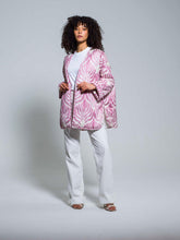 Load image into Gallery viewer, 85% Silk 15% Cotton Lightweight Quilted Jacket &quot;Imperial Lily&quot;
