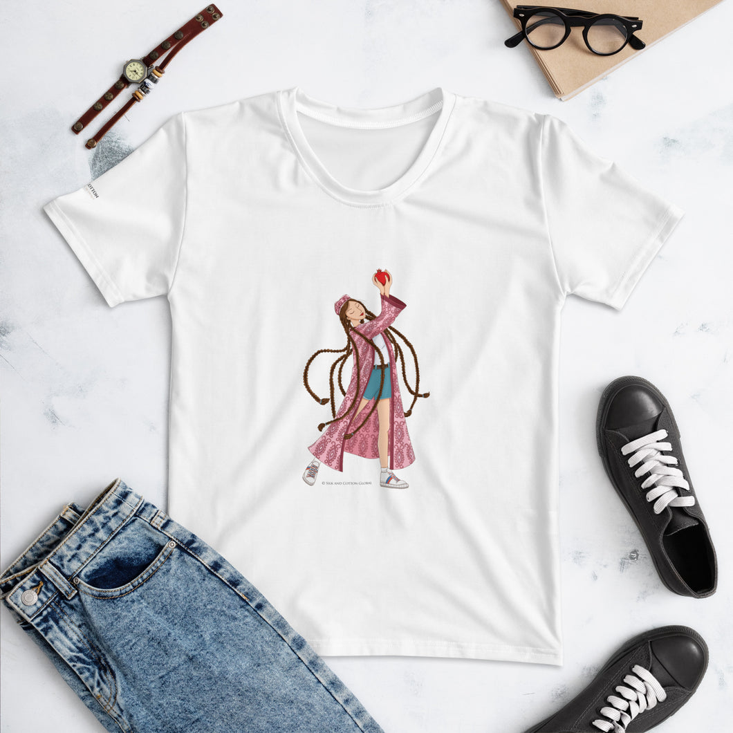 Ikat Girl Illustration - Women's T-shirt