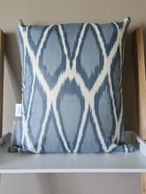 Load image into Gallery viewer, blue-ikat-pillow
